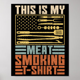 Poster Mens Vintage Bbq Smoker Grill Outfit This Is My Me