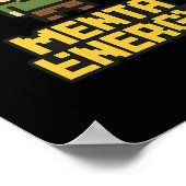 Poster Menta Energy Pixel Gamer Funny Graphic Tee  (Coin)