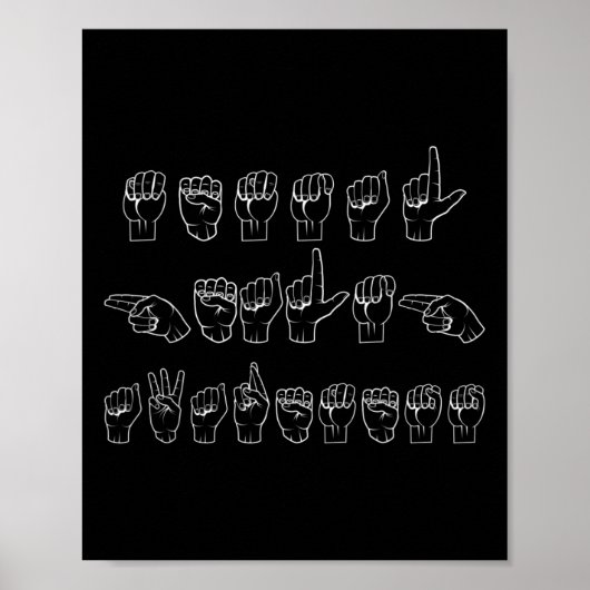 Poster Mental Health Awareness Asl Sign Language Hands Mu (Devant)