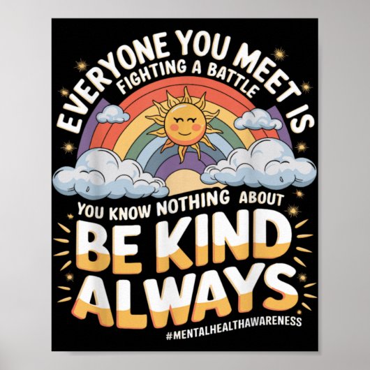 Poster Mental Health Illness Awareness Month Depressed Pe (Devant)