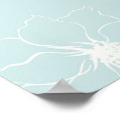 Poster Menthe bleu pin Vert Succulents (Coin)