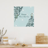 Poster Menthe bleu pin Vert Succulents (Cuisine)