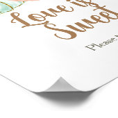 Poster Menthe et Pêche Citrouille L'amour est doux signe (Coin)