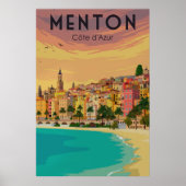Poster Menton, Cote d'Azur (Devant)