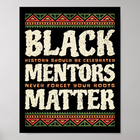 Poster Mentors du Mois de l'histoire des Noirs Problème A (Devant)