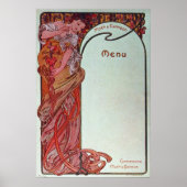 Poster Menu Alphonse Mucha (Devant)