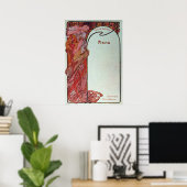 Poster Menu Alphonse Mucha (Bureau à domicile)