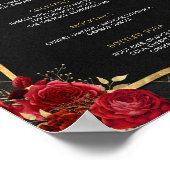 Poster Menu Bar Noir, Rouge et Or (Coin)