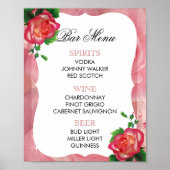 Poster Menu Bar - Victorian Dusty Rose (Devant)