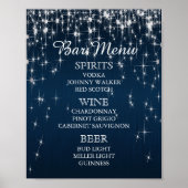 Poster Menu Barre - Charming Star Struck Mariage (Devant)