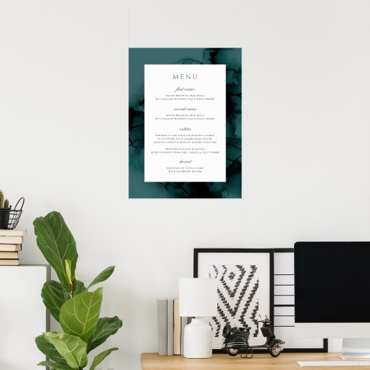 Poster Menu Buffet Encre Verte (Bureau à domicile)