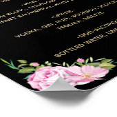 Poster Menu Chic Roses Roses Roses Roses Noires (Coin)