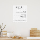 Poster Menu Cocktail (Cuisine)