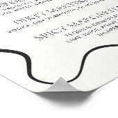 Poster Menu Cocktail Frontal Wavy Charcoal (Coin)