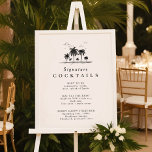 Poster Menu Cocktail Signature<br><div class="desc">Signature Cocktail Menu Poster parfait pour un mariage moderne à la plage.</div>