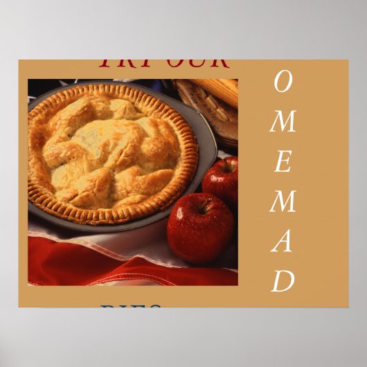 POSTER MENU D'AFFICHAGE D'ART APPLE PIE (Devant)