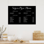 Poster Menu d'Affiche Imprimée Personnalisée de Prix de S (Cuisine)