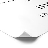 Poster Menu de bar de mariage aux feuilles vertes botaniq (Coin)