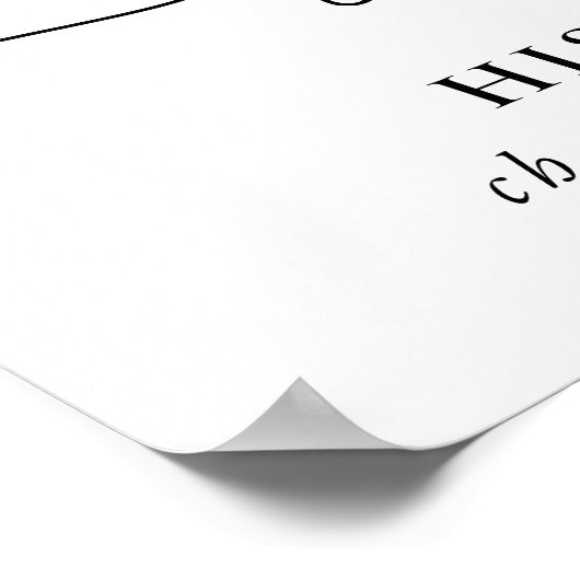 Poster Menu de bar de mariage aux feuilles vertes botaniq (Coin)