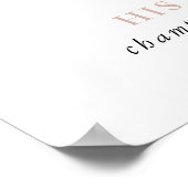 Poster Menu de bar de mariage aux fleurs d'automne en or (Coin)