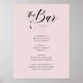 Poster Menu de bar de mariage classique calligraphié élég (Devant)