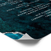Poster Menu de bar de mariage écriture manuscrite Agate B (Coin)
