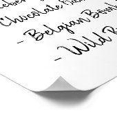 Poster Menu de bière de mariage de douche de mariée Hoppi (Coin)