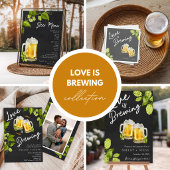 Poster Menu de bière de mariage Love Is Brewing
