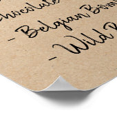 Poster Menu de bière pour la fête de mariage et de shower (Coin)