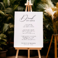 Menu de cocktail de mariage ou de bar Élégant Ivre