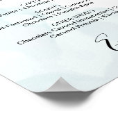 Poster Menu de dessert de mariage à la rose violette euca (Coin)