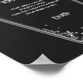 Poster Menu de desserts de mariage gothique Halloween ave (Coin)