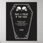 Poster Menu de desserts de mariage gothique Halloween ave (Devant)
