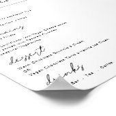 Poster Menu de dîner de script simple pour toutes occasio (Coin)