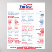 Poster Menu de glacier moderne (Devant)