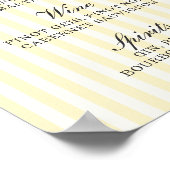 Poster Menu de la barre de bandes jaunes souples (Coin)