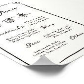Poster Menu de la barre de la main dessinée (Coin)
