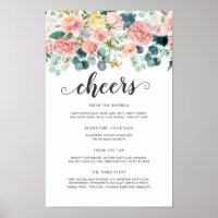 Menu de la barre de Mariage Floral Été