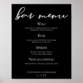 Poster Menu de la barre de Mariage officielle de Black Wh (Devant)