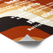 Poster Menu de la barre de Mariage Super Orange les année (Coin)