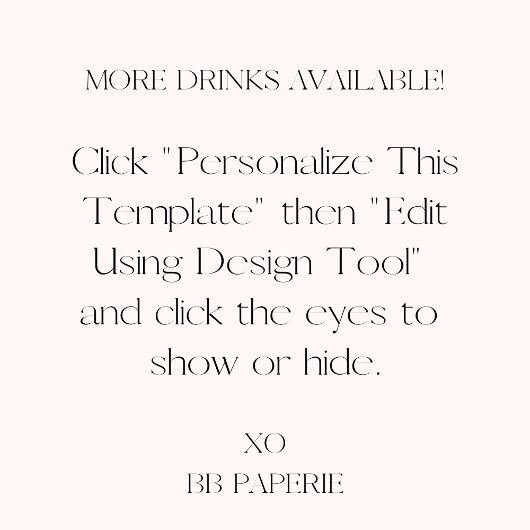 Poster Menu de la barre de script moderne et élégant Sign