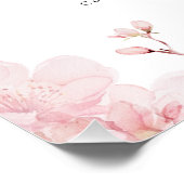 Poster Menu de la barre des fleurs de cerisier rose (Coin)
