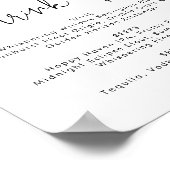 Poster Menu de la barre d'Halloween Signer Modèle (Coin)