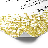 Poster Menu de la barre wedding shower Signer une parties (Coin)