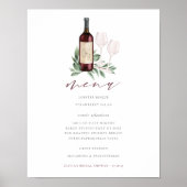 Poster Menu de mariage ou de fête de douche à boire à l'a (Devant)