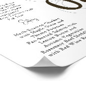 Poster Menu de mariage triptyque moderne simple marron (Coin)