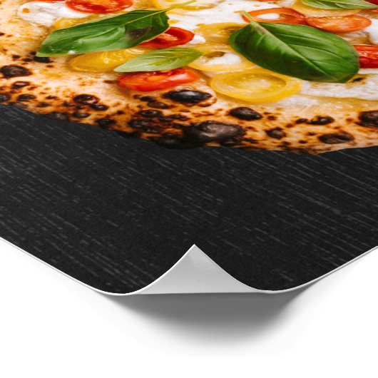 Poster Menu de pizza éditable Pizzaria Menu de restaurant (Coin)