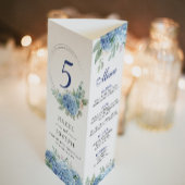 Poster Menu de pliage SINI Blue Hydrangea Tri