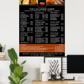 Poster Menu de restaurant chinois (Bureau à domicile)