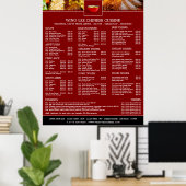 Poster Menu de restaurant chinois (Bureau à domicile)